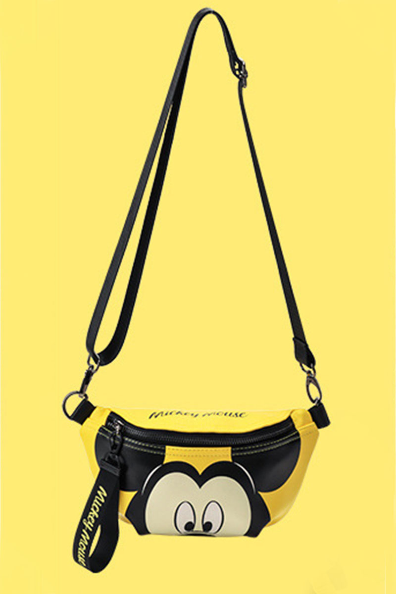 

Black Yellow Fashion Casual Character Split Joint Bags