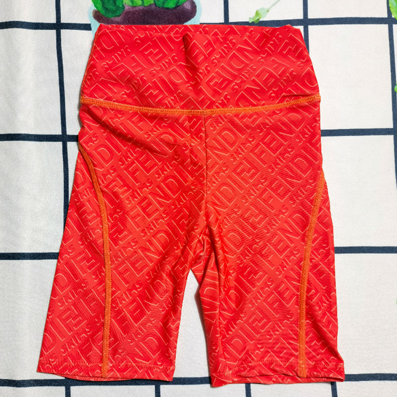 

Tangerine Red Fashion Vacation Letter Split Joint Swimwears