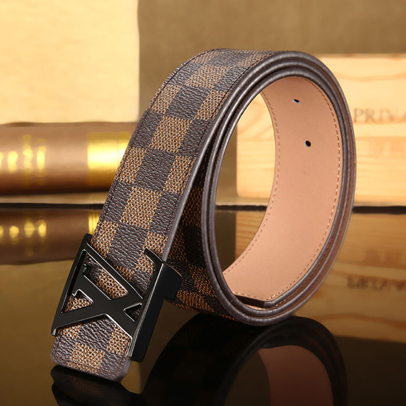 

Black Fashion Simplicity Plaid Split Joint Belts