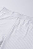 Branco Moda Sexy Adulto Patchwork Sólido Fino Ajuste Ternos de Três Peças Lápis Manga Longa Duas Peças