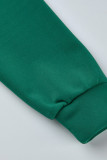 ローズレッドファッションカジュアルパッチワーク刺繍フード付きカラーロングスリーブツーピース