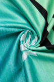Ropa deportiva de moda verde Estampado de letras Básico O Cuello Sin mangas Dos piezas