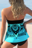 Farbe Mode Sexy Print Patchwork Backless Swimwears