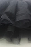 Zwarte sexy effen patchwork asymmetrische strapless avondjurkjurken