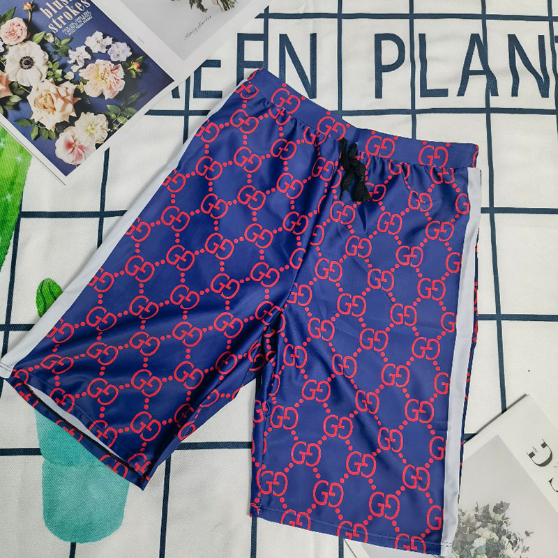 

Blue Red Fashion Casual Print Split Joint Swimwears