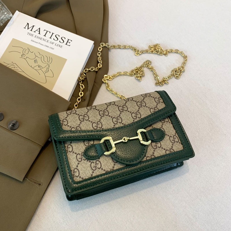 

Green Fashion Vintage Print Split Joint Bags