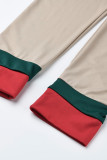 Khaki Fashion Casual Patchwork Patchwork Plus Size Dreiteiliges Set