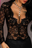 Black Fashion Sexy Patchwork Solid See-through Lingerie