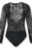 Black Fashion Sexy Patchwork Solid See-through Lingerie