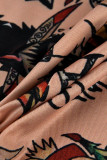 Узкие комбинезоны с воротником-молнией и многоцветным модным сексуальным принтом