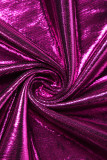 Фиолетовое сексуальное однотонное платье в стиле пэчворк с разрезом на тонких бретелях
