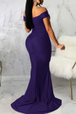 Black Sexy Elegant Solid Patchwork Slit Fold V Neck Straight Dresses