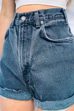 Черно-серые повседневные джинсовые шорты с высокой талией и принтом в стиле пэчворк