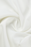 Vita sexiga solid volangklänningar med fyrkantig krage pennkjol