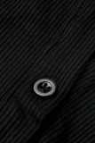 Schwarzer, sexy, fester Patchwork-Bleistiftrock mit V-Ausschnitt und Kleidern in Übergröße