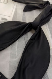 Zwarte sexy effen bandage patchwork badmode