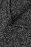 Черные однотонные свободные брюки средней длины с эластичной резинкой комбинезоны и ромперы