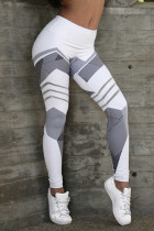 Witte casual sportkleding print patchwork