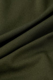 Ejército verde adulto moda Casual camuflaje Patchwork bordado letra dos piezas
