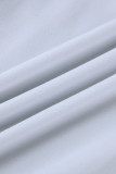 Witte, casual, effen kwastje met normale taille en potlood met hoge taille