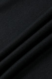 Темно-серые модные повседневные однотонные базовые с круглым вырезом плюс размер из двух предметов