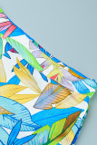 Conjunto de pantalones cortos con estampado floral casual de moda multicolor
