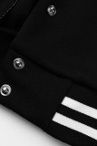 ブラックファッションカジュアルソリッドパッチワークOネック半袖ツーピース