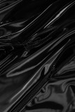 Черная модная уличная однотонная лоскутная молния большого размера