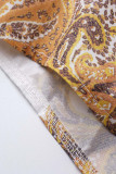 Mameluco regular de manga larga con cuello vuelto básico con estampado informal de moda multicolor