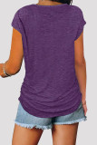 Camisetas cáqui fashion casual sólida patchwork com zíper e gola em V
