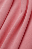 Robe sans manches à bretelles spaghetti solides décontractées rose sexy