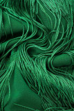 Pantaloni tinta unita dritti a vita alta con patchwork tinta unita verde alla moda