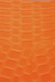 Tangerine Red Sexy Solid Patchwork Draw String Sports