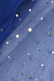 Conjunto de maiô de lantejoulas sexy moda azul claro com lantejoulas