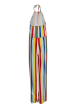 Цветные сексуальные полосатые лоскутные прямые комбинезоны с лямкой на шее