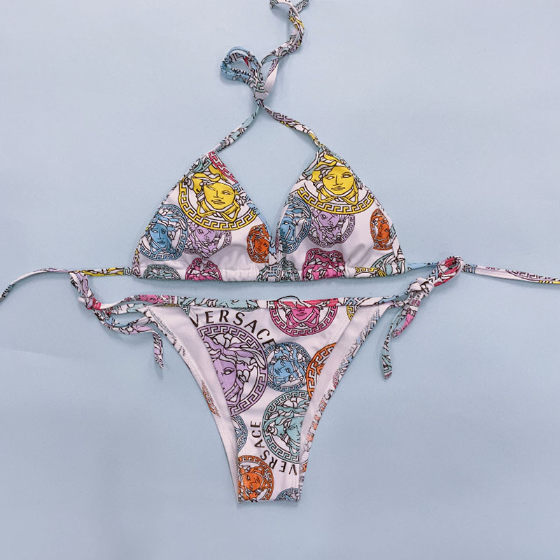 

Multicolor Fashion Sexy Print Frenulum Swimwears