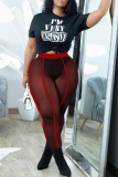 Calcinha vermelha sexy de malha sólida skinny cintura alta cor sólida