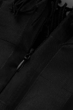 黒のセクシーな格子縞のフラウンスハーフタートルネックの不規則なドレスドレス