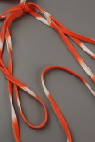 Marinblå sexigt tryck Tie Dye Patchwork Asymmetriskt spaghettiband ärmlöst i två delar