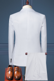 White Fashion Work Solid Patchwork Buttons Turndown Collar Outerwear