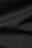 Marineblauwe mode casual effen patchwork basic coltrui tops
