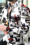 Top con colletto couverture con fibbia patchwork stampa moda nero viola