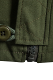 Армейский зеленый модный повседневный твердый шнурок с пряжкой и воротником с капюшоном, верхняя одежда