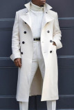 Kaki mode casual effen vest Turndown kraag bovenkleding
