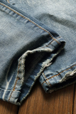 Patchwork Blue Street scavato per creare vecchi pantaloni (senza cintura)