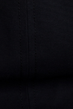 ブラックファッションカジュアルソリッドドローストリングバックルフード付きカラーアウター