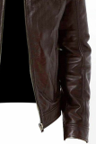 Brown Fashion Casual Solid Buttons Zipper Mandarin Collar Outerwear