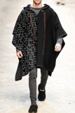 Capispalla con colletto con cappuccio patchwork con stampa casual moda grigio nero