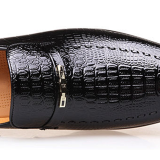 Chaussures en cuir patchwork décontractées à la mode noires
