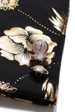 Gold Fashion Bronzing Buttons Turn-back Collar Outerwear